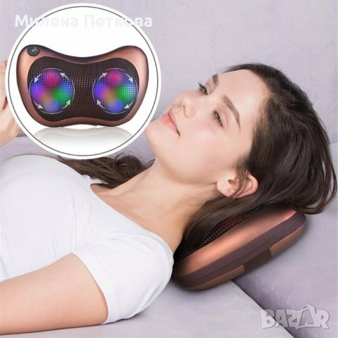 ШИАЦУ МАСАЖОР Възглавница За Врат и Цялото Тяло-За Кола и Стол Масажна, снимка 3 - Масажори - 36872389