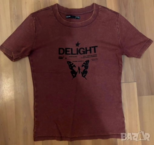 Тъмно червена блуза с къс ръкав от House