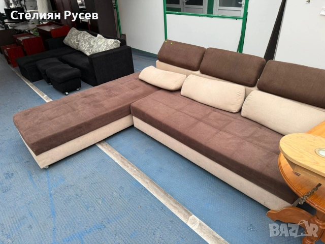 0602   ъглов холов разтегателен диван 280/230 см -цена 155 евро или  303.15 лева - без забележки , п, снимка 2 - Дивани и мека мебел - 53377218
