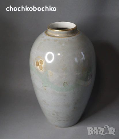 Epiag Чешка Порцеланова Ваза с папагал Чехословакия, снимка 2 - Вази - 53196734