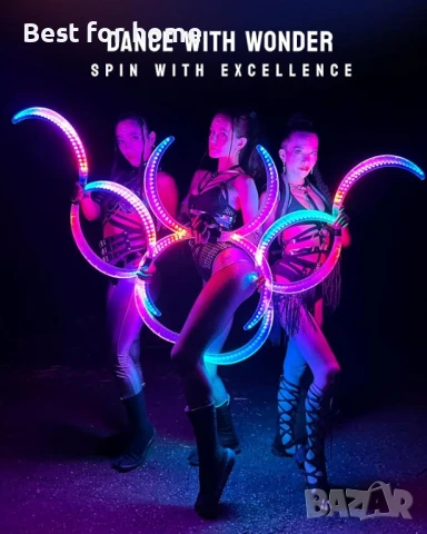 LED POI  рингове S-образна форма с 241 цветни режима на осветление, снимка 6 - Друга електроника - 50663233