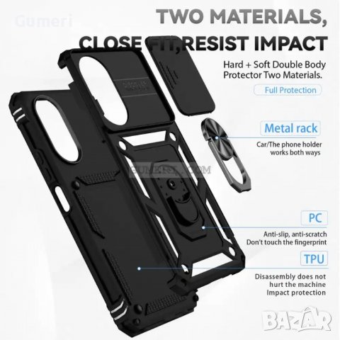 Huawei Honor X7 - Противоударен Хибриден Кейс с Капак и Ринг, снимка 5 - Калъфи, кейсове - 38372416