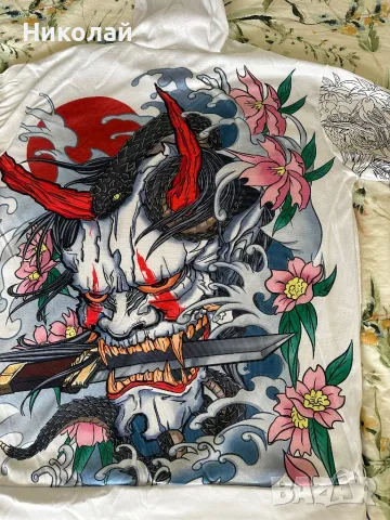 Унисекс худи в черно и бяло, снимка 4 - Суичъри - 48675580