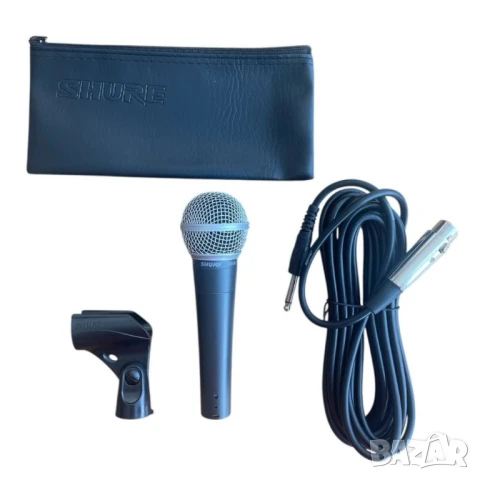 Професионален вокален динамичен микрофон за сценични и студийни изпълнения SM-58, снимка 2 - Микрофони - 50696741