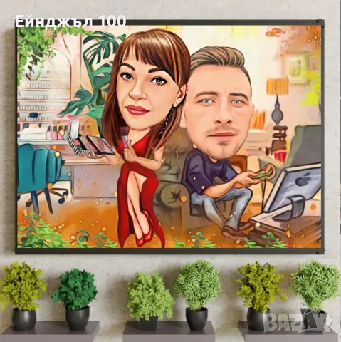 карикатури  + РАМКА, СВАТБА рожден ден, сватба, юбилей, и за всеки повод, снимка 11 - Други услуги - 23350494