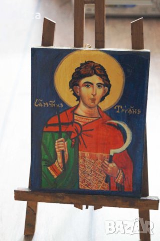 Икона на свети Трифон, снимка 8 - Икони - 32891459