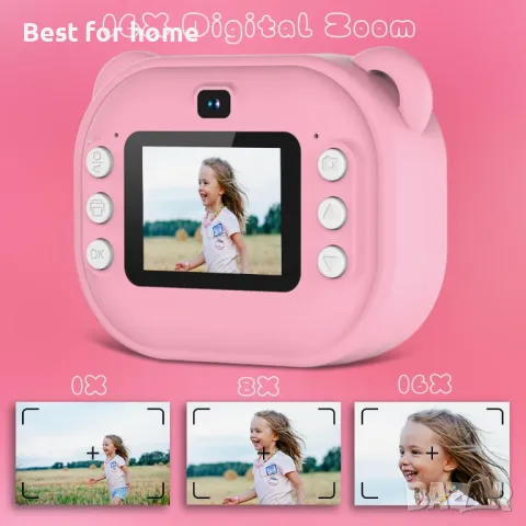 Детски фотоапарат IXROAD с принтер и 32GB TF карта, снимка 4 - Електрически играчки - 50051211