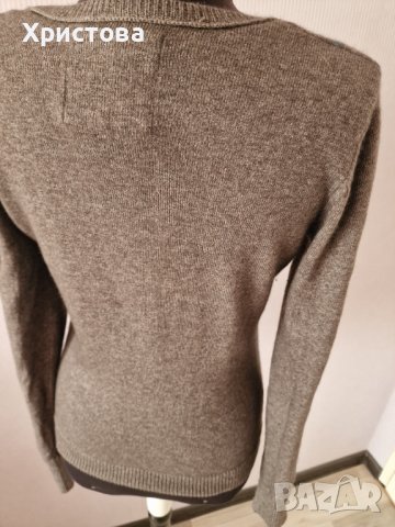 Фин вълнен пуловер ЕSPRIT в сиво каре - 14,00лв, снимка 5 - Блузи с дълъг ръкав и пуловери - 44018964