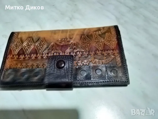 Портфейл портмоне естествена кожа нов марков от Аржентина 175х98мм