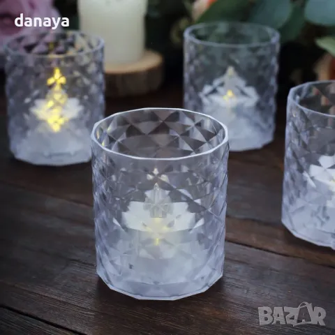 5430 Декоративна електронна свещ в кръгла форма, снимка 6 - Декорация за дома - 47849540