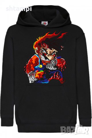 Детски Суитчър/Суитшърт Mario Flame,Super Mario,Игра,Подарък,Изненада,Забавление,Рожден Ден