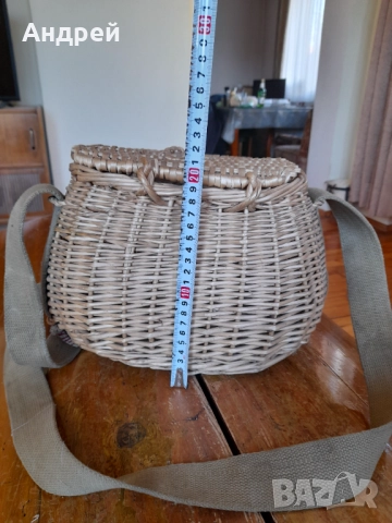 Старо плетено рибарско кошче, снимка 3 - Такъми - 51945587