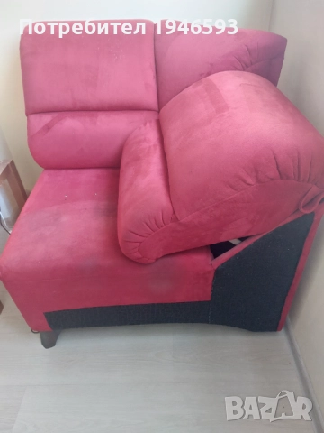 Самостоятелен ъгъл за холна гарнитура/фотьойл с механизъм за полягване, снимка 2 - Дивани и мека мебел - 52115445