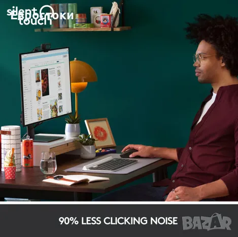 Безжична мишка Logitech Signature M650 L, Full Size, Bluetooth врзка, цвят: graphite, снимка 5 - Клавиатури и мишки - 47918745