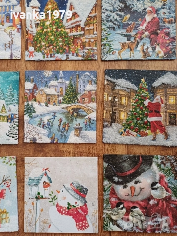 Коледни пана украсени със сняг, снимка 4 - Коледни подаръци - 52105483