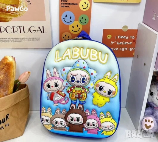 3D Раница за училище Детска чанта Лабубу LaBuBu, снимка 11 - Раници - 51157603