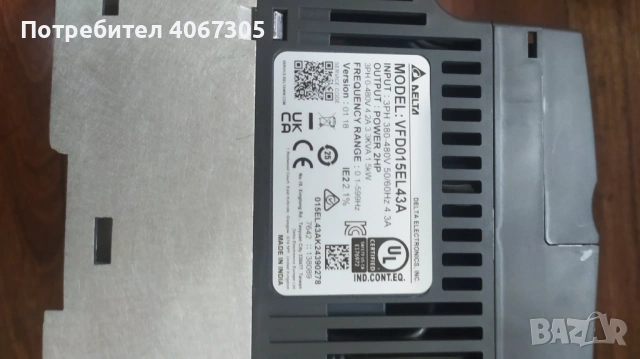 Честотен преобразувател Delta инвертор, снимка 6 - Други машини и части - 53095990