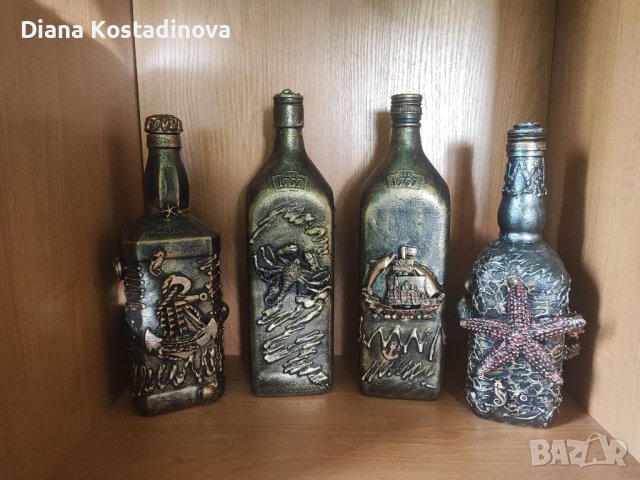 Декупажни шишета, снимка 3 - Декорация за дома - 37829857