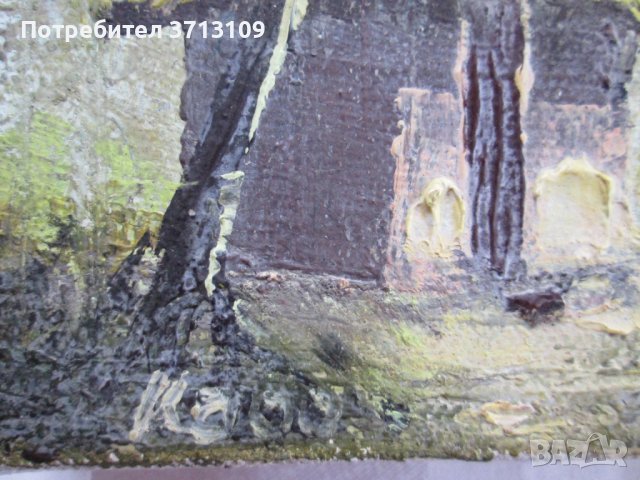 Картина миниатюра масло, платно, подпис, снимка 2 - Декорация за дома - 44066755