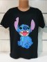 Нова черна детска тениска с дигитален печат Стич (Stitch), снимка 7