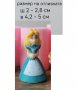 3d Алиса в страната на чудесата момиче принцеса силиконов молд форма галъп фондан гипс поколад, снимка 1 - Форми - 39674226