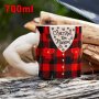 1319 Голяма керамична чаша Channel the Flannel подарък за фитнес фен 700ml, снимка 1
