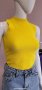 Дамски топ потник жълто, снимка 1 - Корсети, бюстиета, топове - 40614277