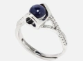 СРЕБЪРЕН ПРЪСТЕН СЪС ЗВЕЗДЕН САПФИР (ТАЙЛАНД), снимка 2