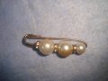 СТАРА СТИЛНА ПЕРЛЕНА РЕТРО АРТ КРИСТАЛНО УКРАСЕНА ИГЛА БРОШКА ВИНТИДЖ БИЖУ ФИБУЛА 10017, снимка 5