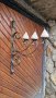 Масивен стенен свещник, ковано желязо– 2.1кг, 60см/ 50см, снимка 1 - Антикварни и старинни предмети - 39449261