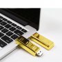USB 2.0 флаш памет 64GB-златно кюлче-флашка-USB Flash Drive , снимка 3