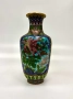 Антикварна ваза клуазоне - ръчен емайл, cloisonné, снимка 4