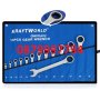 13бр. Прави звездогаечни тресчотъчни ключове Kraftwelle 8-32-mm, снимка 1 - Ключове - 40350143