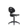 Работен офис стол с полиуретан-степенка/ринг за крака и висок амортисьор,подлакътници,дълго , снимка 1 - Столове за офис - 43422126