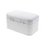Метална кутия за хляб, инокс с бяло мраморно покритие, 30x19,5x15,8 см, снимка 5