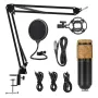 Професионален кондензаторен микрофон със стойка и аксесоари FUNGAT, снимка 7