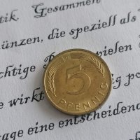 Монета - Германия - 5 пфенига | 1977г.; серия D, снимка 1 - Нумизматика и бонистика - 34742488