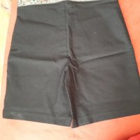 Дамско късо черно панталонче с ширит - ново, снимка 2 - Къси панталони и бермуди - 32875207
