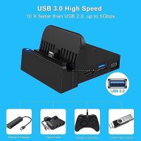 Нова Преносима Switch Докинг Станция - HDMI/USB-C за Nintendo, снимка 6 - Друга електроника - 43427294