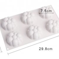 3D 6 бр Балончета Облачета мехури силиконов молд форма за десерти мус желе шоколад гипс свещ и др, снимка 3 - Форми - 33032690