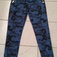 Камуфлажен панталон в син цвят със пайети - (С, М и Л), снимка 2 - Панталони - 28254957