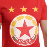 Нова мъжка тениска с дигитален печат на футболния отбор ЦСКА (CSKA) в червен цвят, снимка 2 - Тениски - 37663702