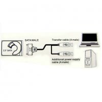 Адапторен кабел USB 2.0 към SATA Кабел Преходник Адаптор ЮСБ Външен Твърд Диск SSD  , снимка 6 - Други - 26809835