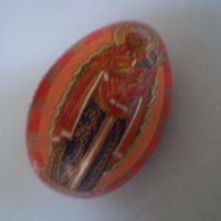 Руско ръчно рисувано дървено яйце, снимка 2 - Антикварни и старинни предмети - 36896457