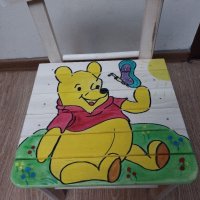 Рисувани дървени детски столчета, снимка 1 - Столове - 36334894