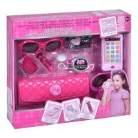  Розов комплект за красота с чанта, очила и ключове, снимка 2 - Други - 43802850