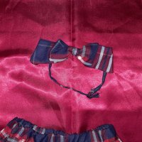 XS Карирана къса пола на плисета с пандела за врата , снимка 2 - Поли - 38496488