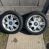 2 броя джанти с летни гуми 15', снимка 1 - Гуми и джанти - 44911735