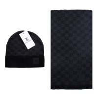 💯Louis Vuitton унисекс уникален комплект шапка и шал💯, снимка 2 - Шапки - 43379515