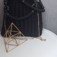 Дамска плетена чанта , снимка 1 - Чанти - 37561136